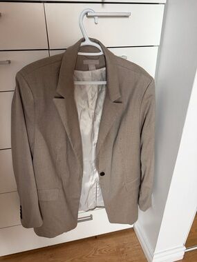 H&M Taupe Single-Button Blazer